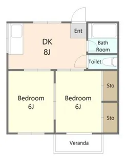 綾西第1ハイツ【2階】の間取り