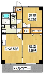 ラーバンK【13階】の間取り