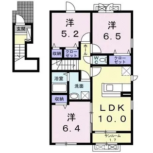 プレジュールII【2階】の間取り