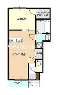 エミネントかわち【1階】の間取り