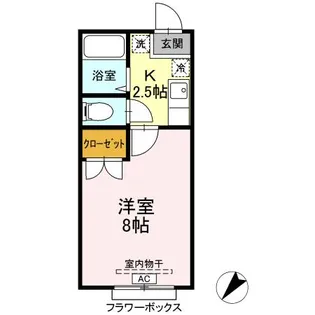 ホワイトコート前九年 A【2階】の間取り