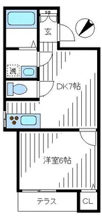 仮)上高田4アパート【1階】の間取り