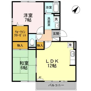 グランドヒル A棟【2階】の間取り