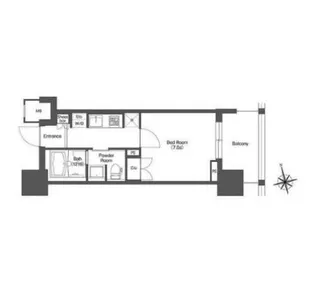 LIBR GRANT 西新宿WEST【9階】の間取り