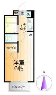 コーポサンライズII【1階】の間取り