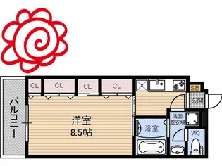 HANATEN EAST【1階】の間取り