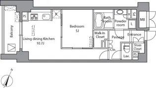 レジディア水道橋【3階】の間取り