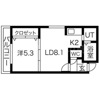 シティレジデンス南6条【5階】の間取り