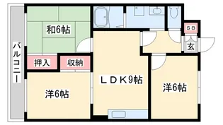 リバティ小松原C棟【3階】の間取り