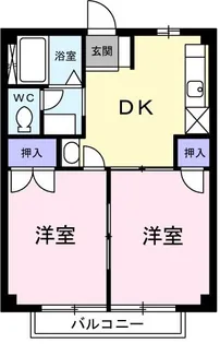 エイブルーI【2階】の間取り
