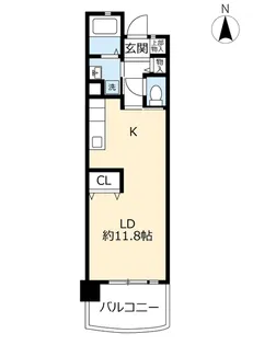 URアーベイン四季・姪浜【5階】の間取り