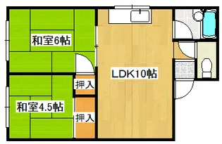 コーポ平野上町【1階】の間取り