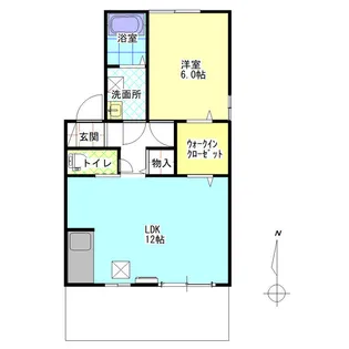 メゾン山和B棟【1階】の間取り