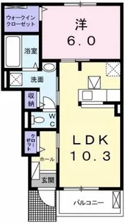 クレシェンド ラブ III【1階】の間取り
