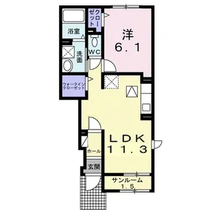 フェリーチェ【1階】の間取り