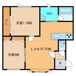ジェミニB【1階】の間取り