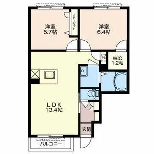 メゾン ド オリーブA【1階】の間取り