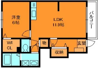 モントレゾール【1階】の間取り