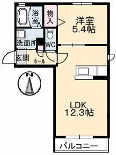 フローラルコート【1階】の間取り