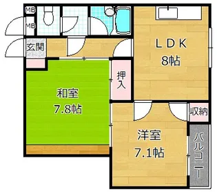 ウエストワンIII【3階】の間取り
