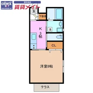 ベルフォーレ西丸之内【1階】の間取り