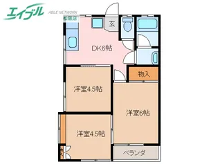 久世ハイツ パートII【1階】の間取り