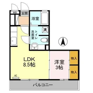クレール シャンブル【3階】の間取り