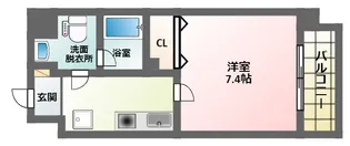リアーレ北田辺【5階】の間取り