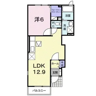 プラシード野中B【1階】の間取り