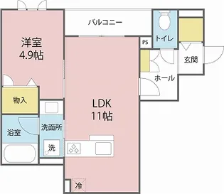ルッソ野神【1階】の間取り
