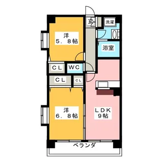 プランドール【3階】の間取り