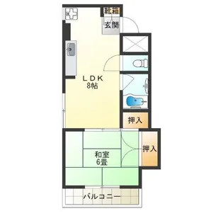 シティハイツ玉出【4階】の間取り