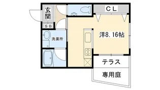 CoLaBo西北ガーデンズ【1階】の間取り