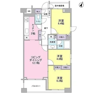 ヒルトップ半蔵門【6階】の間取り