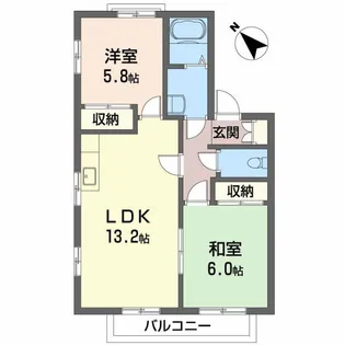 ディアス戸坂新町 A棟【1階】の間取り