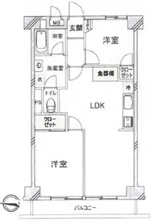 ドミール蓮根【4階】の間取り