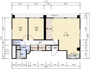 八雲ハイムasano【3階】の間取り