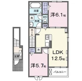 クリアネスI【2階】の間取り
