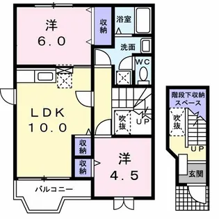 メゾンカネジョウ【2階】の間取り