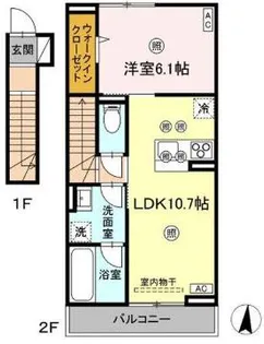 ヌオーヴォチッタ【2階】の間取り