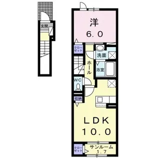 ハーベスト【2階】の間取り