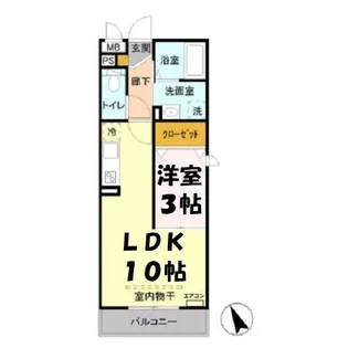 roi del ours【3階】の間取り