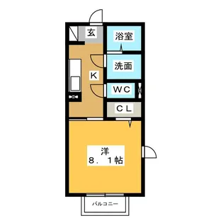ポータリィ三ツ谷II【1階】の間取り