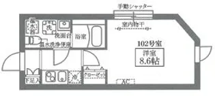 COCOCUBE東長崎【1階】の間取り
