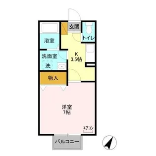 プリシェール桜坂【2階】の間取り