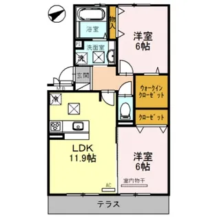 アルタ唐崎ビュー【2階】の間取り