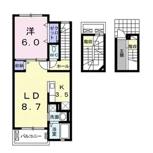 フロンティア21A【3階】の間取り