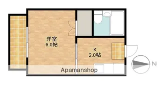 コーポサンエース有玉西【1階】の間取り
