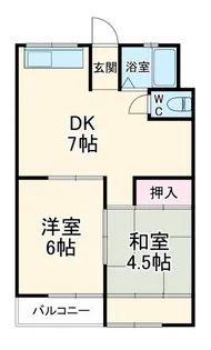 マンション賛栄【4階】の間取り