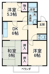 フラット・サプレス市川 A【1階】の間取り